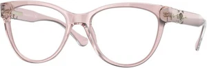 Nuovi occhiali da donna VERSACE 3304 5339 rosa trasparente montatura ottica 51-18-140 - Foto 1 di 2