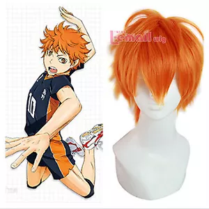 ¡¡Haikyuu corto naranja brillante!! Peluca cosplay hinata syouy party man - Imagen 1 de 1