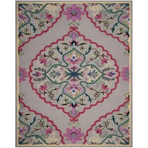 SAFAVIEH Bellagio BLG605D Handmade Dark Grey / Multi Rug - Picture 1 of 34