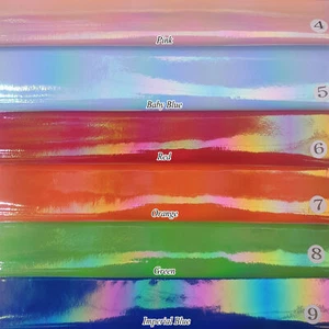 Iridescent Hologram Rainbow PU stretch Vinyl Fabric Dress Dance Costume DIY 54"W - Picture 1 of 48