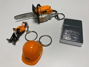 STIHL Original Logo Kraftstoffanzünder + Schlüsselring Kettensäge + Helm + Woodman - Bild 1 von 10