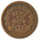 Army & Navy Federal Union Must & Shall Be Preserved US Civil War Copper Token