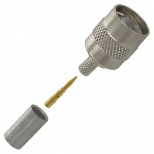 Menge 3 Amp/TE 222506-1 TNC 50 Ohm Crimp Stecker RG58 (Repl von 5222506-1) - Bild 1 von 6