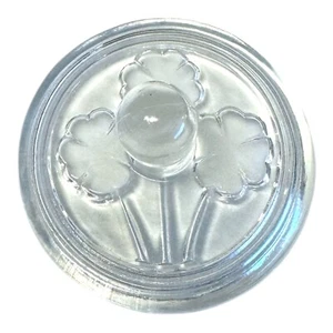 Vintage Rowoco Bakeware Glass Cookie Stamp 2.5”  Flower / Clover 1983 - Picture 1 of 4