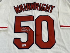ADAM WAINWRIGHT ST LOUIS CARDINALS SIGNED WHITE JERSEY BECKETT BAS COA AUTO 2 - Picture 1 of 4