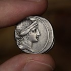 Octavian Denarius Ancient Roman Republic Silver Coin 32 BC Augustus CAESAR DIVI