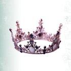 Rhinestone Baroque Queen Tiara Crown Cake Topper for Wedding Birthday Party