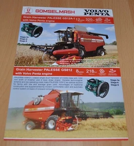 Folleto agrícola ruso cosechadora combinada Gomselmash Volvo Penta - Imagen 1 de 2