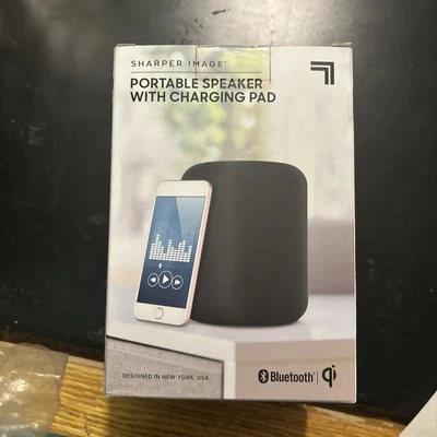 Sharper Image Portable Speaker With Charging Pad Bluetooth SBT598BK - Image 1 of 4