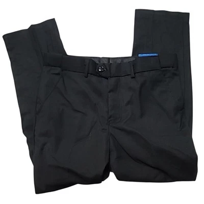 Pantalones de vestir Perry Ellis para niños talla 8 negros rectos calce ajustado bolsillos formales Foto 1 de 4