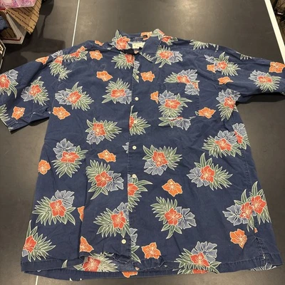 Camisa Original by Hilfiger Para Hombre XL Hawaiana Manga Corta Abotonada Estampado Floral Foto 1 de 4