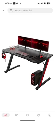 HOMALL Gaming Tisch Computertisch Schreibtisch 120 x 60 cm Z-Frame - Bild 1 von 4