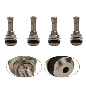 TR416 Chrome Metal Tubeless Bolt In Valve Stems Tires Tubeless Tyre Valves 4pcs - Picture 1 of 12