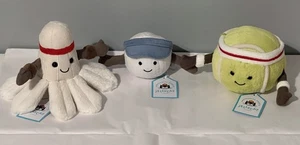 Juego de 3 peluches deportivos Jellycat Amuseables: golf, tenis, bádminton AUTÉNTICOS NUEVOS CON ETIQUETAS - Imagen 1 de 13