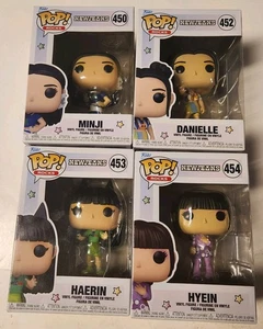Lot Of 4 Funko Pop-NEWJEANS-MINJI (450), DANIELLE (452), HAERIN (453) & HYEIN... - Picture 1 of 24