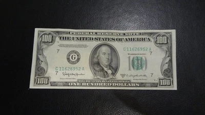FEDERAL RESERVE NOTE 1950 $100 DOLLAR BILL IN GREAT CONDITION!!!!! - Image 1 of 3