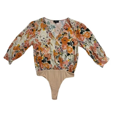 🍃NAF NAF Mujer Manga 3/4 Floral Body | Multicolor/Talla XS Foto 1 de 4