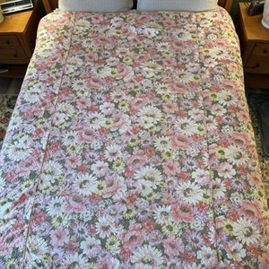 Vintage Floral Full/Queen Gesteppt Gerippt Bettdecke Tagesdecke 100”x78” - Bild 1 von 4