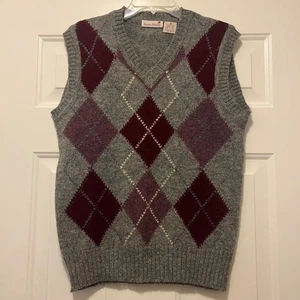 Vintage Stanley Blacker Maglione Gilet Uomo Taglia S 100% Lana Shetland Maglia Italia - Foto 1 di 6