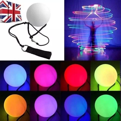2 Stück Multicolor Leuchten POI LED Bälle Blinklicht für Erwachsene Kinder Jonglieren HEISS - Bild 1 von 4