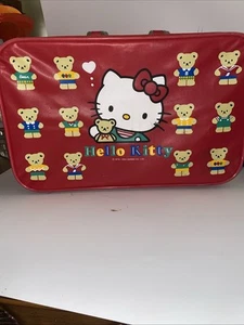Vintage Hello Kitty Teddy Beat roter Koffer 1993 Sanrio - Bild 1 von 7