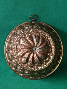 ANTICA VECCHIA FORMA IN RAME BUDINO BUDINIERA FORMELLA DOLCI STAMPO ANTICO. DB58 - Foto 1 di 9