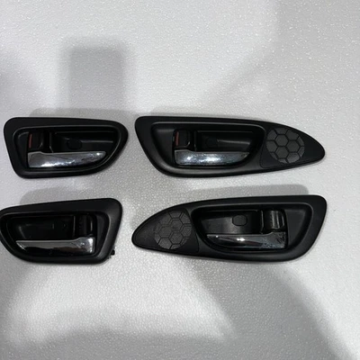 2002-2007 SUBARU WRX & STI CHROME INTERIOR DOOR HANDLES SET FRONT AND REAR - Image 1 of 4