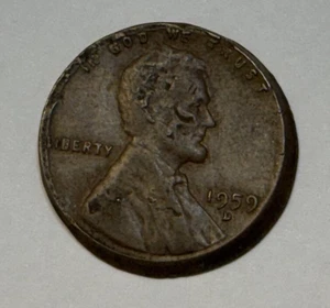 U.S. 1959 D penny off center die cast, circulated - Picture 1 of 6