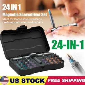 Home Repairs 24 In 1 Multi Bit Magnetic Screwdriver Set Multifunctional Toolbox - Picture 1 of 16