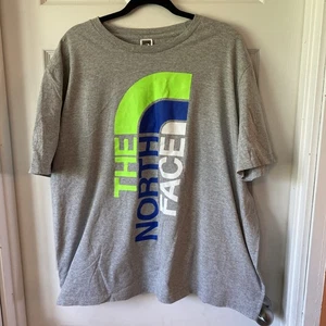 Camiseta gráfica The North Face para hombre talla 2XL manga corta gris algodón orgánico - Imagen 1 de 8