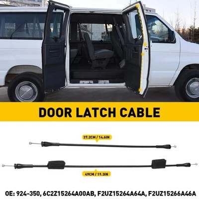 Right Side Hinged Door Latch Release Cable For Ford E150 E250 E350 1992-2014 EAW - Image 1 of 4
