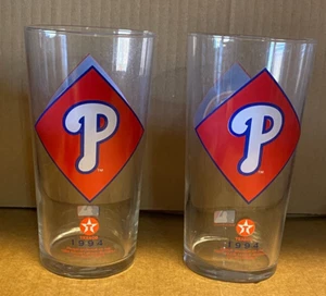 4 Vintage 1994 Texaco Philadelphia Phillies große 16 Unzen Pint Bär Gläser - 6,5" - Bild 1 von 2