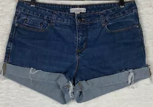 21 Pantalones Cortos Denim Corte Mujer 31 Dobladillo Deshilachado Lavado Medio Cremallera Bolsillos Mosca - Imagen 1 de 12