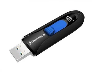 Clé flash 32 Go Transcend JetFlash 790 USB3.0 jusqu'à 90 Mo/s - USB rétractable - Photo 1/4