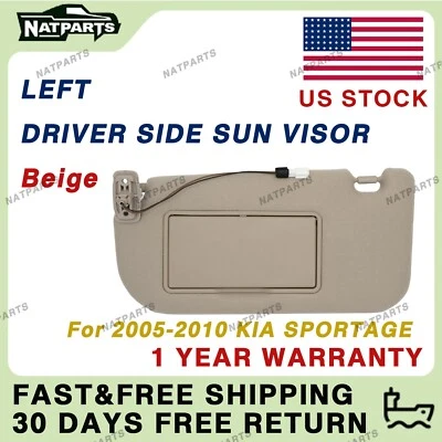 Parasol lado conductor izquierdo con luz para KIA Sportage 2005-2010 85202-1F690EZ Foto 1 de 4