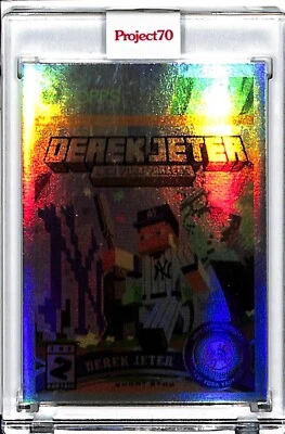 2021 TOPPS PROJECT 70 #622 - DEREK JETER BY ERMSY - RAINBOW FOIL 62/70 - Image 1 of 3
