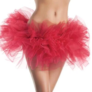 Tutu Mini Petticoat Organza Layered Mesh Short Skirt Costume Red BW1262 - Picture 1 of 3