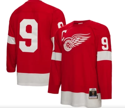 Gordie Howe Detroit Red Wings Mitchell & Ness Captain Patch 1960/61 Red Jersey - Image 1 of 4
