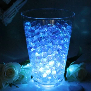 Wedding Table Decoration Top Table Centrepiece LED Light with Aqua Vase Crystals - Picture 1 of 10