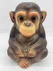 Vintage Ceramaster Ceramic Monkey Coin Bank Chimpanzee Japan *missing stopper*