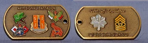 44th Signal Battalion (WWII & Vietnam Service) Challenge Coin DOG TAG STYLE! - Picture 1 of 1