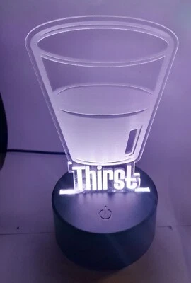 Edge Lit Tabletop Sign, Multi-Colored LED, Laser Etched, Art, Night Light - Image 1 of 4