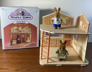 Vintage MAPLE TOWN Dollhouse DINING ROOM Set *No Furniture 1986 - Picture 1 of 8