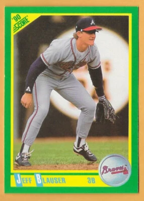 JEFF BLAUSER ATLANTA BRAVES #178 - SCORE NM-MT 1990 - Image 1 of 2