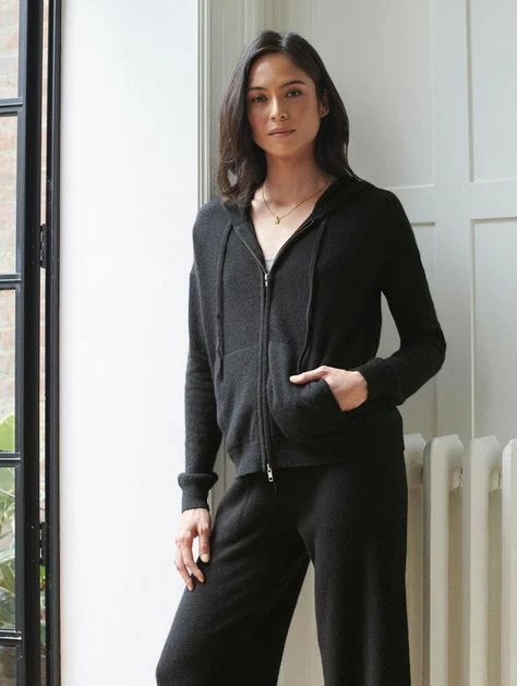 black womens cashmere hoodie unbranded s - Imagem 1 de 1