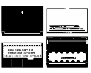 Carbon Skin Sticker Cover for 2021 Alienware M17 R4 Cherry Mechanical Keyboard - Picture 1 of 33