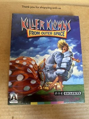 Killer Klowns From Outer Space Rare Reg A Arrow Blu Ray NEW & SEALED + FYE SLIP - Image 1 of 4