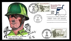 U605 20c Stamp (1983) REMEMBER VETERANS FDC HD/HP BY JAMES B. PASLAY - Picture 1 of 1