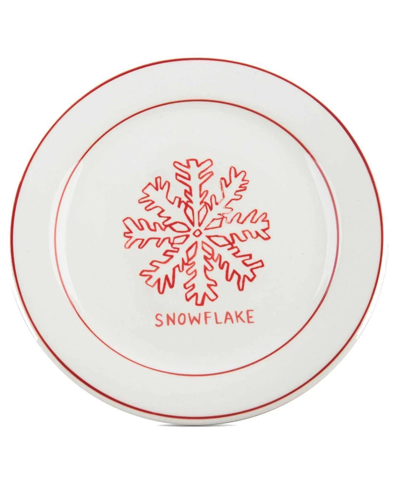 Home Essentials Molly Hatch Snowflake Dessert Plates (8.5″) - Image 1 of 1