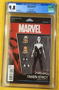 Spider-Gwen 1 CGC 9.8 John Tyler Christopher Action Figure Variant Marvel 2015 - Imagen 1 de 3